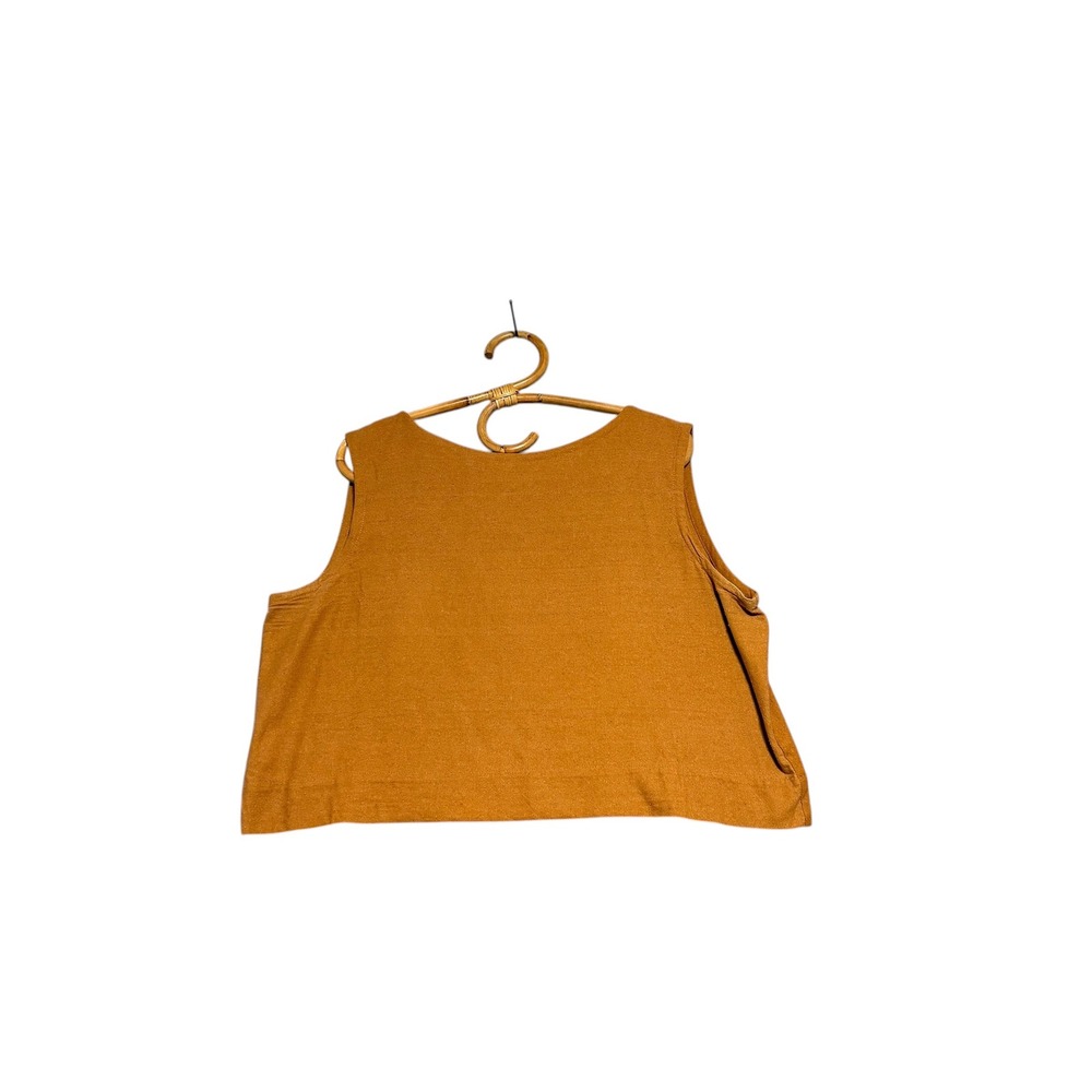 Shelter | Lou Sleeveless Crop Tank Rust Brown Size XL 100% Raw Silk